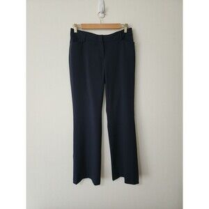 Apostrophe Womens Rosa Low-Rise Wide-Leg Dress Pants Dark Navy Blue Size 6